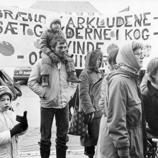 Kvindernes Internationale Kampdag, Stændertorvet 1982, fot. Jytte Jørgensen